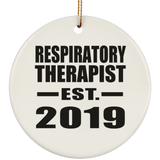 Respiratory Therapist Established EST. 2019 - Circle Ornament