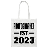 Photographer Established EST. 2023 - Tote Bag White