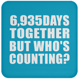 19th Anniversary 6,935 Days Together But Who's Counting - Drink Coaster