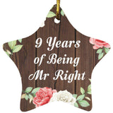 9th Anniversary 9 Years Of Being Mr Right - Star Ornament A