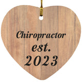 Chiropractor Established Est. 2023 - Heart Ornament C