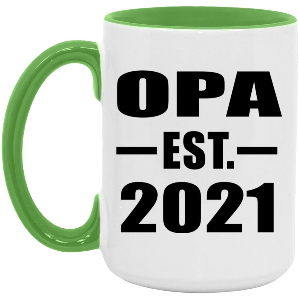Opa Established EST. 2021 - 15oz Accent Mug Green