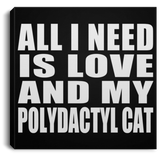 All I Need Is Love And My Polydactyl Cat - Canvas Square