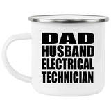 Dad Husband Electrical Technician - 12oz Camping Mug