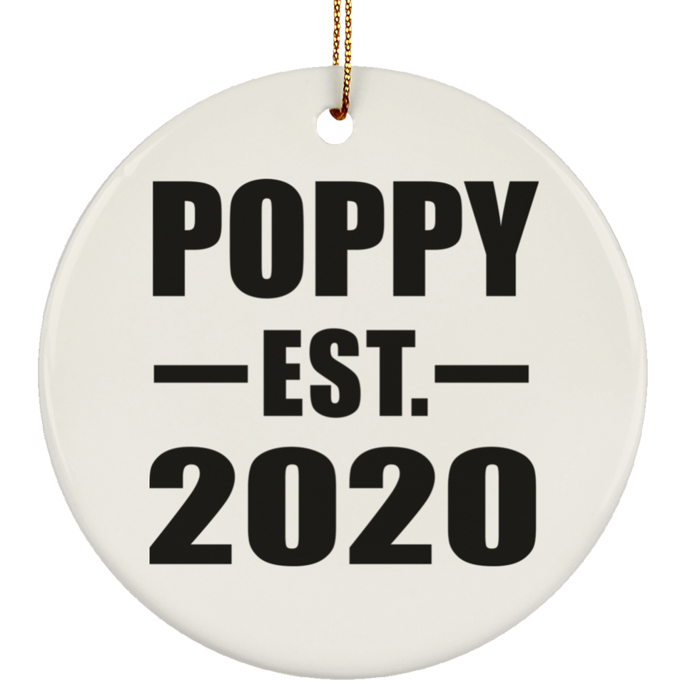 Poppy Established EST. 2020 - Circle Ornament