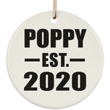 Poppy Established EST. 2020 - Circle Ornament