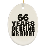 66th Anniversary 66 Years Of Being Mr Right - Oval Ornament