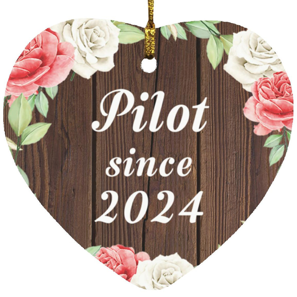 Pilot Since 2024 - Heart Ornament A