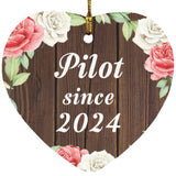 Pilot Since 2024 - Heart Ornament A
