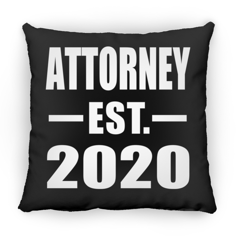 Attorney Established EST. 2020 - Throw Pillow Black