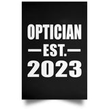 Optician Established EST. 2023 - Poster Portrait