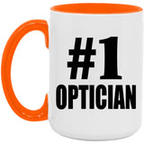 Number One #1 Optician - 15oz Accent Mug Orange