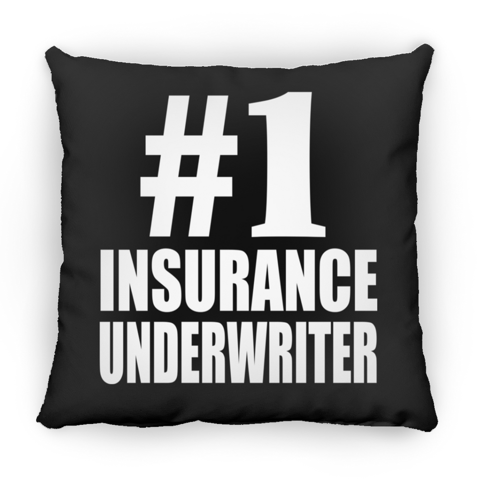 Number One #1 Insurance Underwriter - Throw Pillow Black