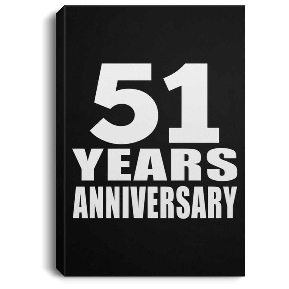 51st Anniversary 51 Years Anniversary - Canvas Portrait