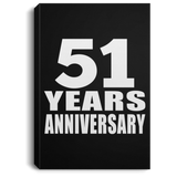 51st Anniversary 51 Years Anniversary - Canvas Portrait