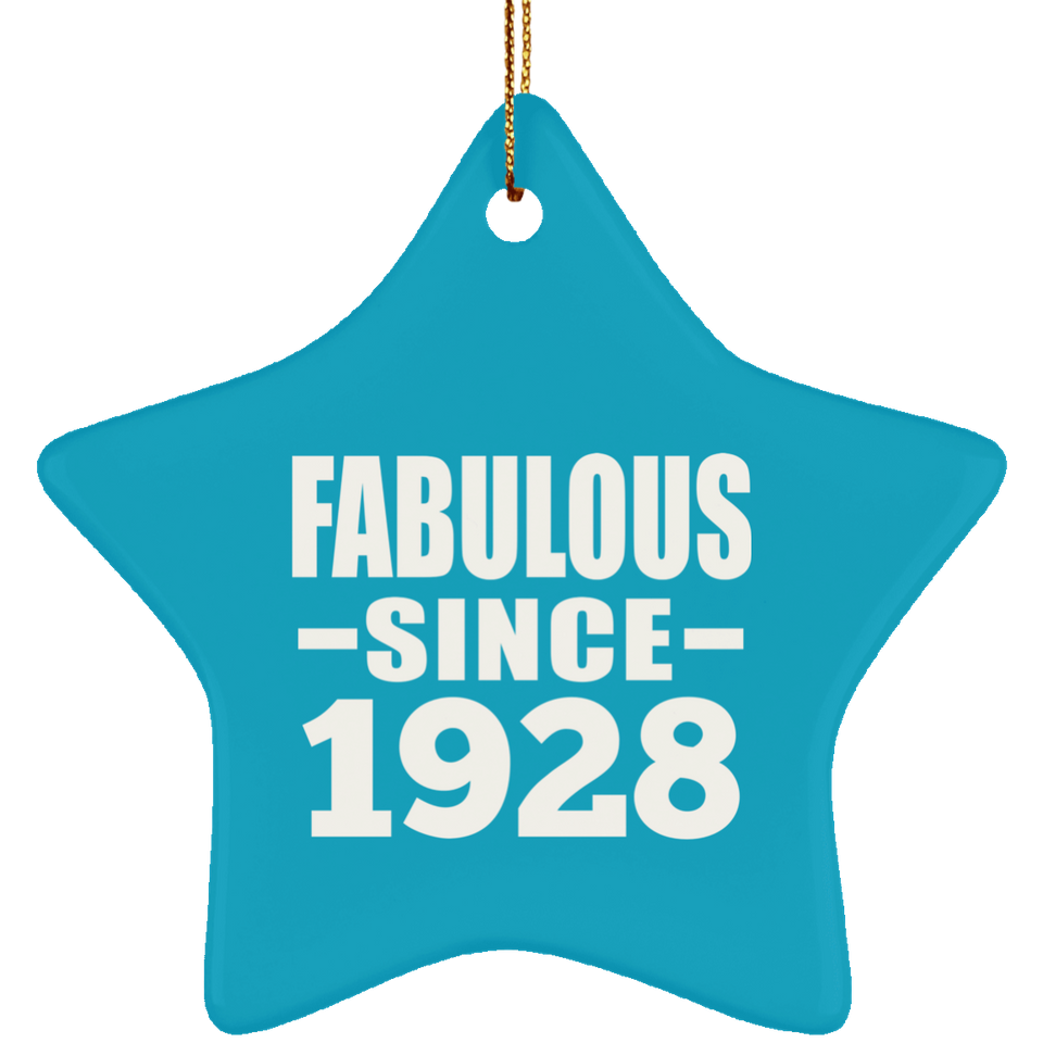 96th Birthday Fabulous Since 1928 - Star Ornament