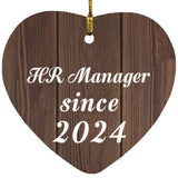 HR Manager Since 2024 - Heart Ornament D