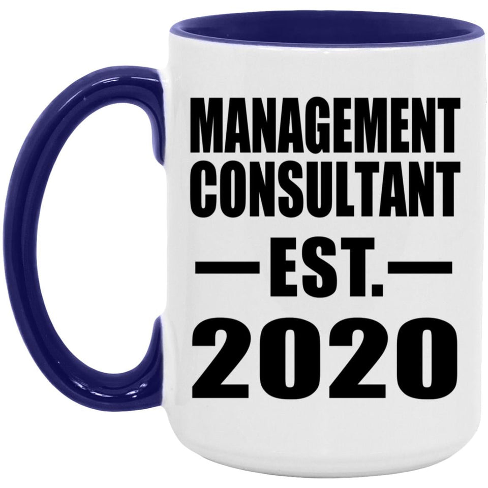 Management Consultant Established EST. 2020 - 15oz Accent Mug Purple