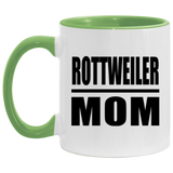Rottweiler Mom - 11oz Accent Mug Green