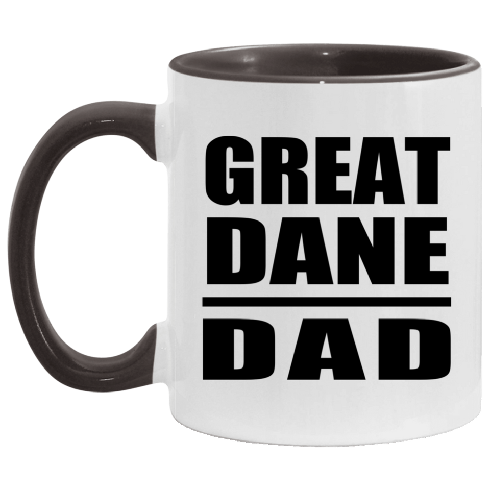 Great Dane Dad - 11oz Accent Mug Black