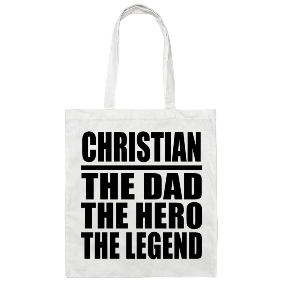 Christian The Dad The Hero The Legend - Tote Bag White
