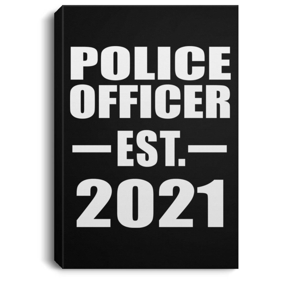 Police Officer Established EST. 2021 - Canvas Portrait