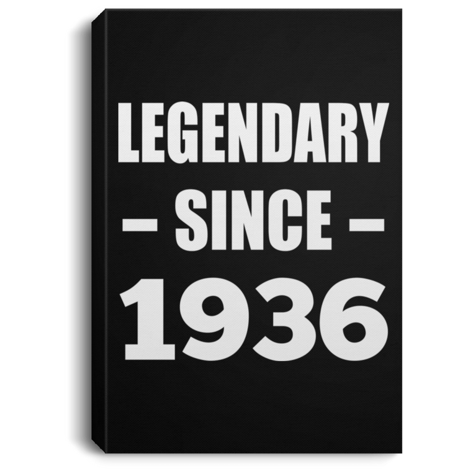 88th Birthday Legendary Since 1936 - Canvas Portrait