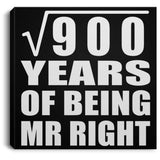 30th Anniversary Square Root of 900 Years of Being Mr Right - Canvas Square