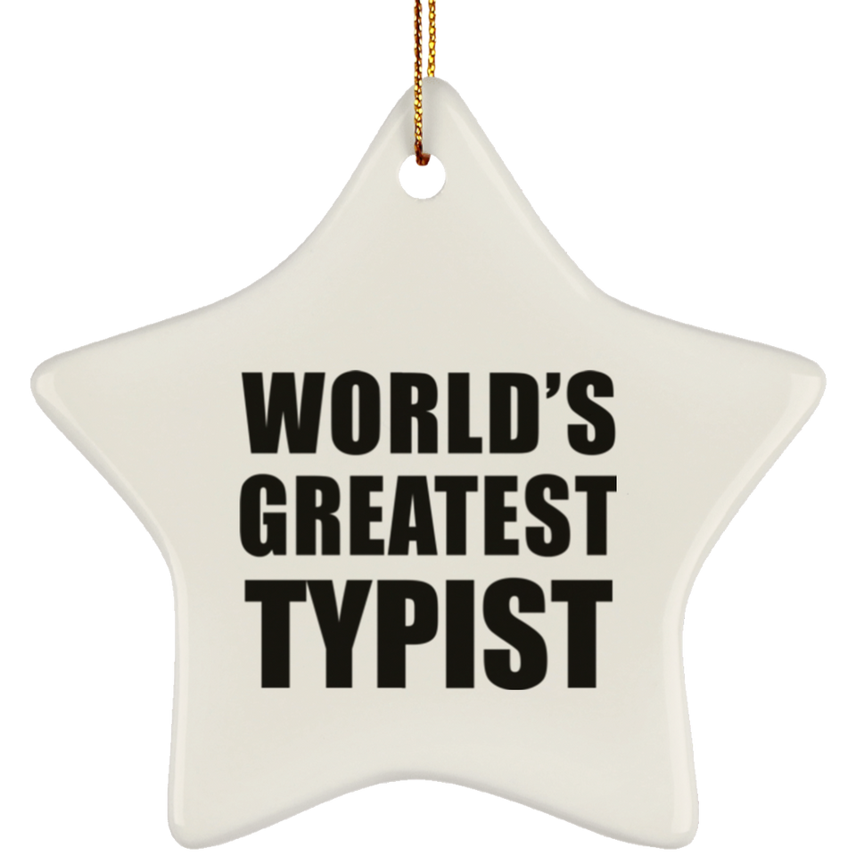 World's Greatest Typist - Star Ornament