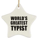 World's Greatest Typist - Star Ornament