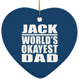Jack World's Okayest Dad - Heart Ornament
