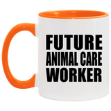 Future Animal Care Worker - 11oz Accent Mug Orange