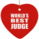 World's Best Judge - Heart Ornament