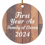 First Year As Family Of Eleven 2024 - Circle Ornament E