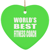 World's Best Fitness Coach - Heart Ornament