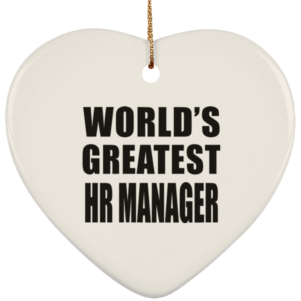 World's Greatest HR Manager - Heart Ornament