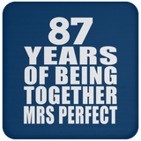 87th Anniversary 87 Years Of Being Mrs Perfect - Drink Coaster