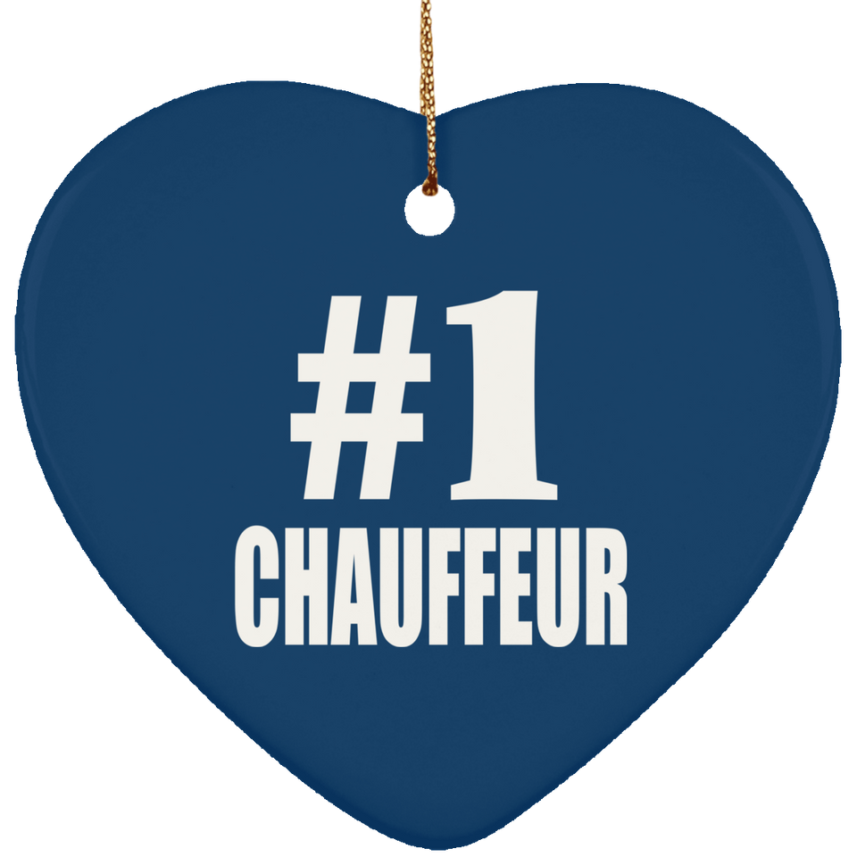 Number One #1 Chauffeur - Heart Ornament