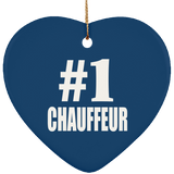Number One #1 Chauffeur - Heart Ornament