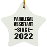 Paralegal Assistant Since 2022 - Star Ornament
