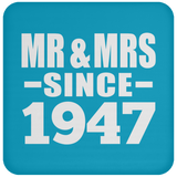 77th Anniversary Mr & Mrs Since 1947 - Drink Coaster