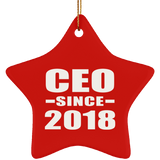 CEO Since 2018 - Star Ornament