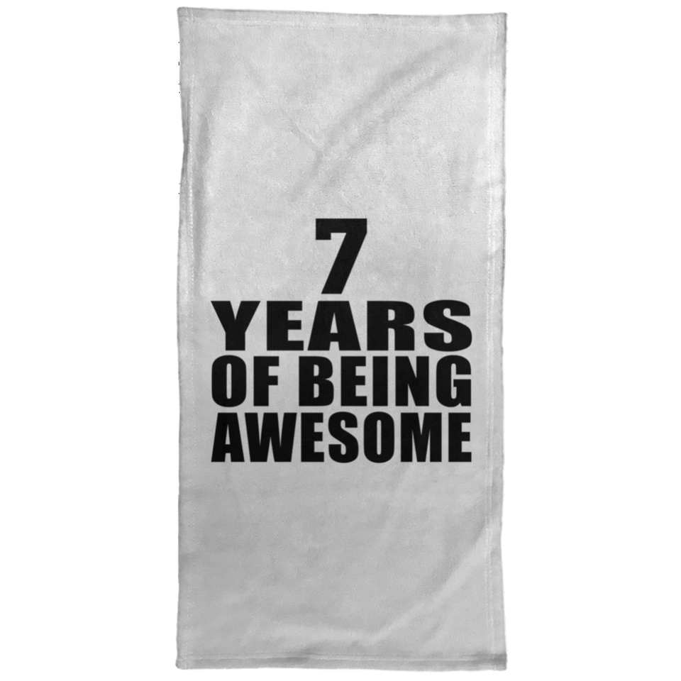 7th Birthday 7 Years Of Being Awesome - Hand Towel