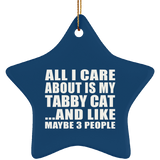 All I Care About Is My Tabby Cat - Star Ornament