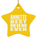 Annette Best Mum Ever - Star Ornament