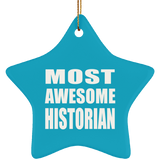 Most Awesome Historian - Star Ornament