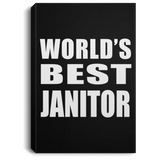 World's Best Janitor - Canvas Portrait