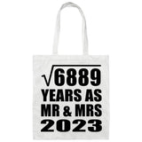 83rd Anniversary Square Root of 6889 Years As Mr & Mrs 2023 - Tote Bag White