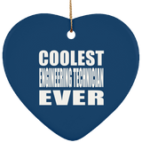 Coolest Engineering Technician Ever - Heart Ornament