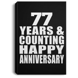 Happy 77th Anniversary 77 Years & Counting - Canvas Portrait
